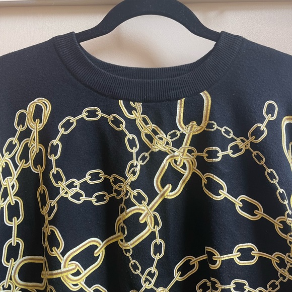 Zara Knit Gold Chain Print Sweater - Picture 3 of 12